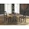 International Concepts 36 in. Round Extension Dining Table with Leaf and 2 Madrid LadderBack Chairs - 3 Piece Dining Set K45-36RXT-C2-2 - alternate 1